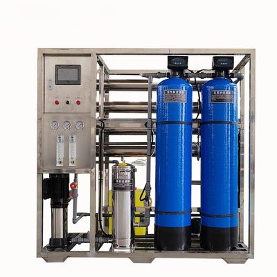 1TPH 2.1kW-380-415V 2xFRP δεξαμενές Βραχτόνερο Αντίστροφη όσμωση