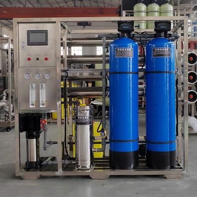 1TPH 2.1kW-380-415V 2xFRP δεξαμενές Βραχτόνερο Αντίστροφη όσμωση