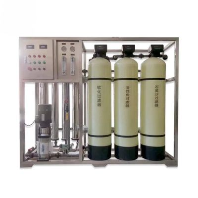 2TPH 3,0kW-380-415V 3xFRP δεξαμενές Αμυδρόνερο Αντίστροφη οσμωτική μονάδα ύδρευσης