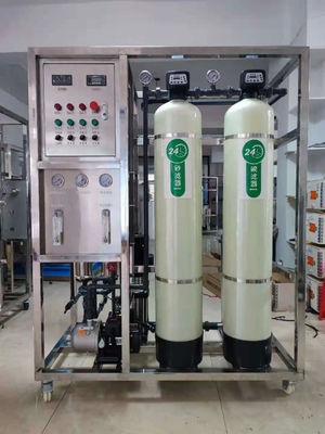 500L/H 1.7kW-380-415V 2x FRP δεξαμενές Αμυδρό νερό Αντίστροφη όσμωση