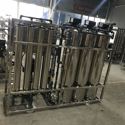 1TPH 2.1kW-380-415V 3xSS304 δεξαμενές Βρακόνερο Αντίστροφη οσμωτική μονάδα ύδρευσης