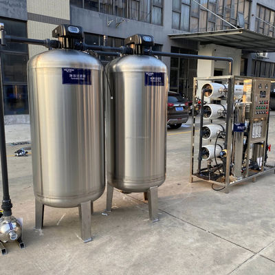 5TPH 7.4kW-380-415V 2xSS304 δεξαμενές Βραχτόνερο Αντίστροφη οσμωτική μονάδα ύδρευσης