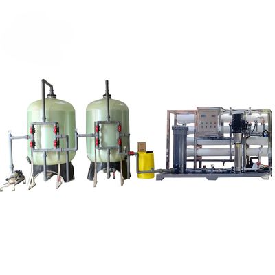 10TPH 19kW-380-415V FRP δεξαμενές Βρακόνερο Αντίστροφη όσμωση σταθμός ύδρευσης
