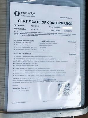 Μονάδα EDI Ionpure CEDI IP-LXM30Z-5 για Ηλεκτρονικά Εξαρτήματα Ημιαγωγών