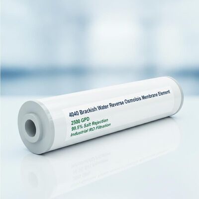 4040 Brackish Water Reverse Osmosis Membrane Element 2500 GPD 99,5% Salt Rejection Industrial RO Filtration