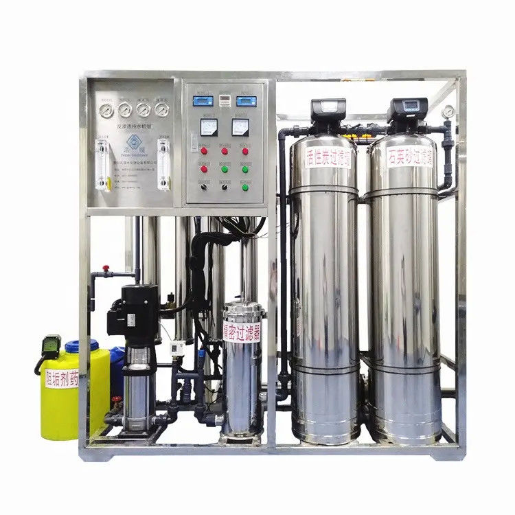 500L/Η 1,7kW-380-415V 2xSS304 δεξαμενές Βραχτόνερο Αντίστροφη οσμωτική μονάδα ύδρευσης