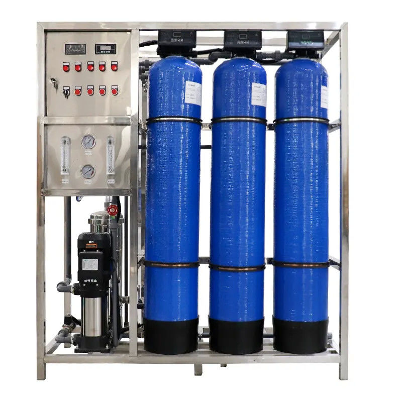 250 LPH 3xFRP δεξαμενές Μικρό σύστημα φίλτρου νερού αντίστροφης όσμωσης